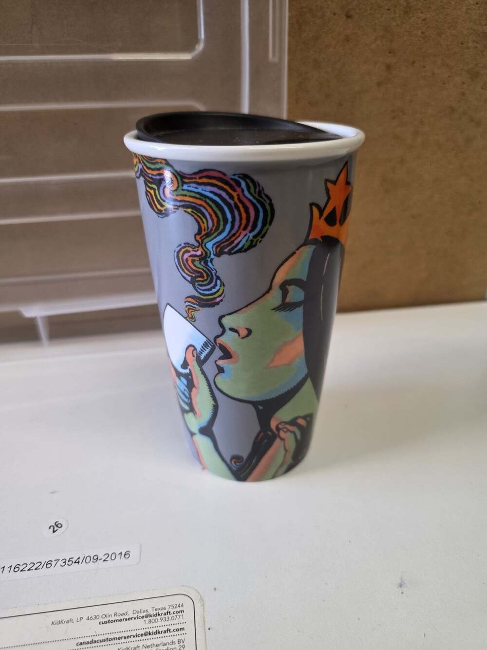 Starbucks 2016 Ceramic Tumbler Travel Mug Siren Mermaid 12oz 25th Anniversary